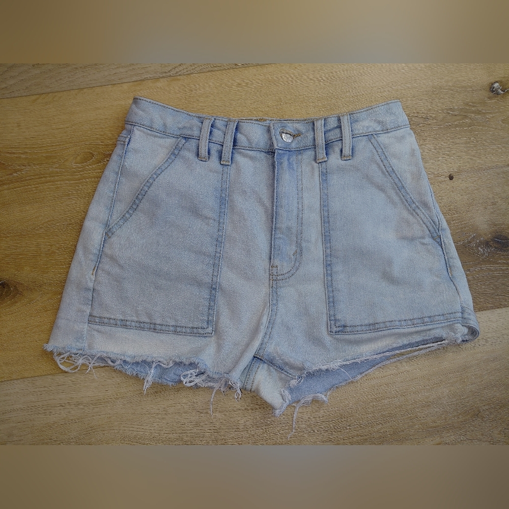 Wild Fable Light Wash Jean Shorts Highest Rise Sz 4